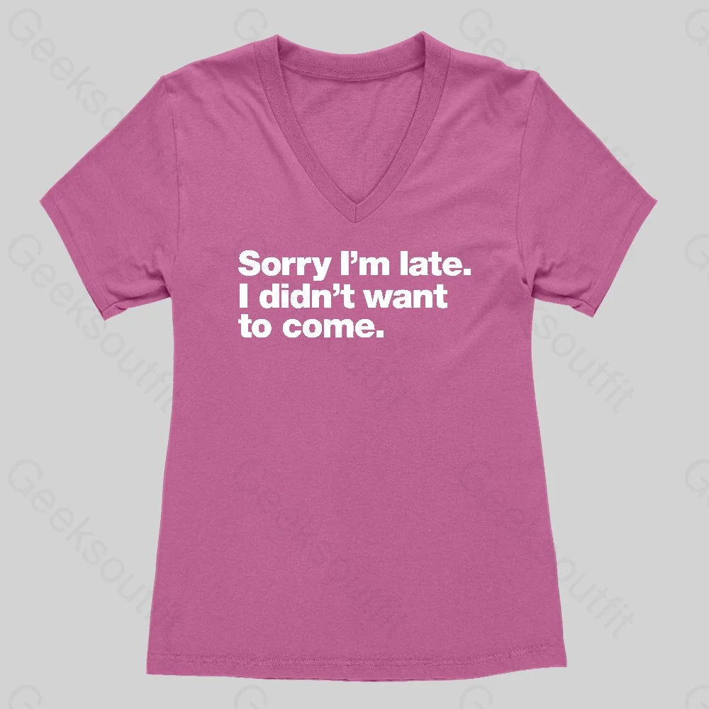 I Didn't Want to Come Women's V-Neck T-shirt