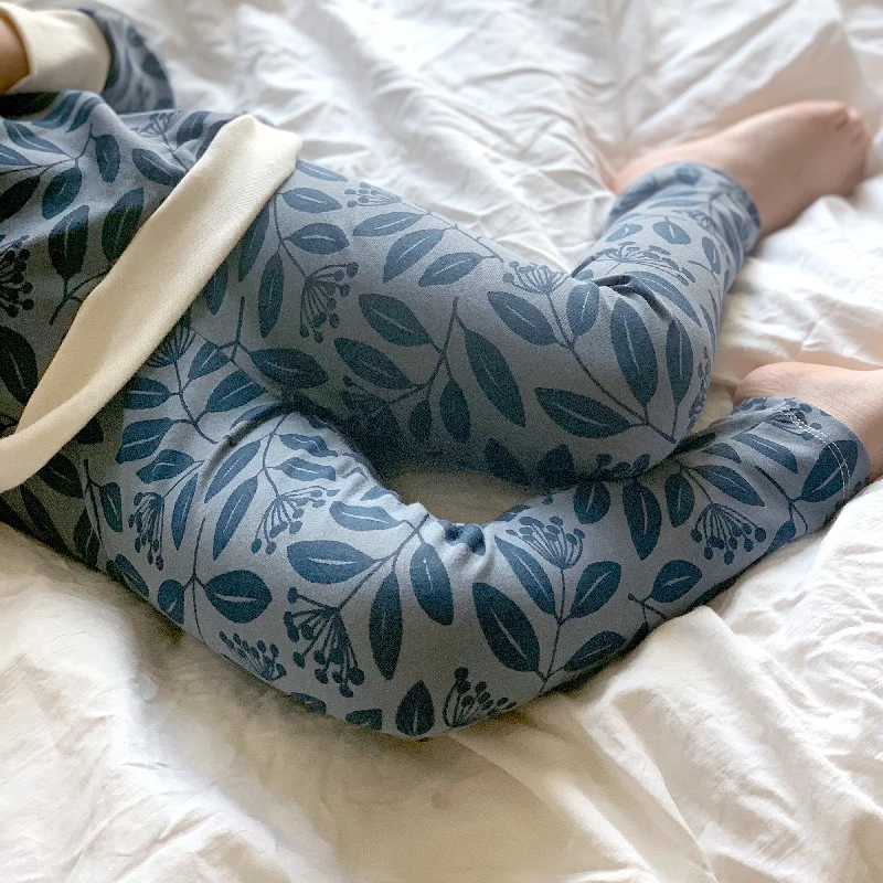 Leggings - Dutch Floral Delft Blue