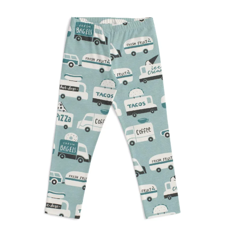 Leggings - Food Trucks Surf Blue