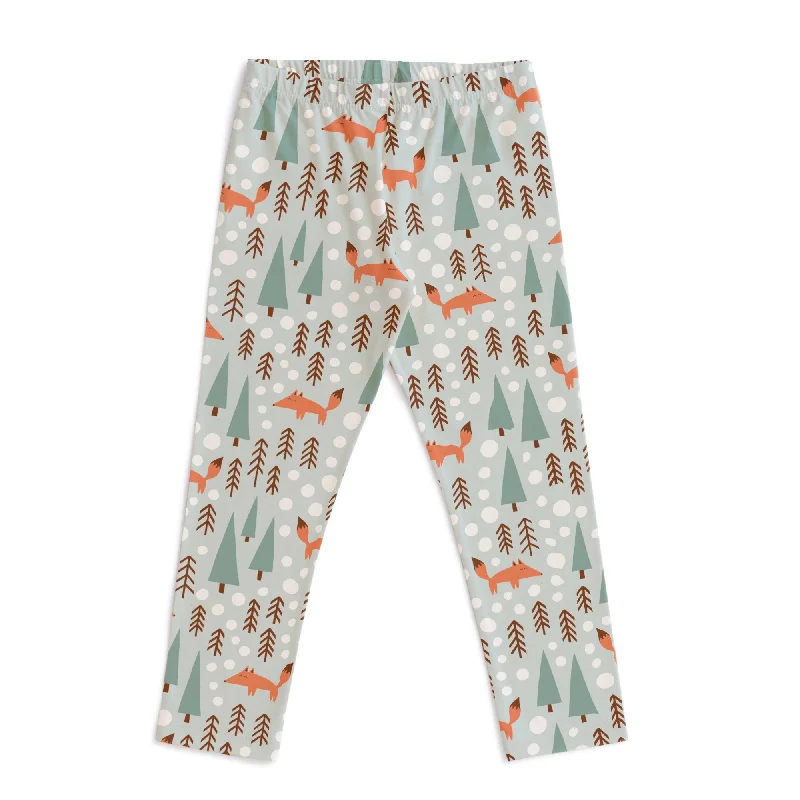 Leggings - Foxes Pale Blue