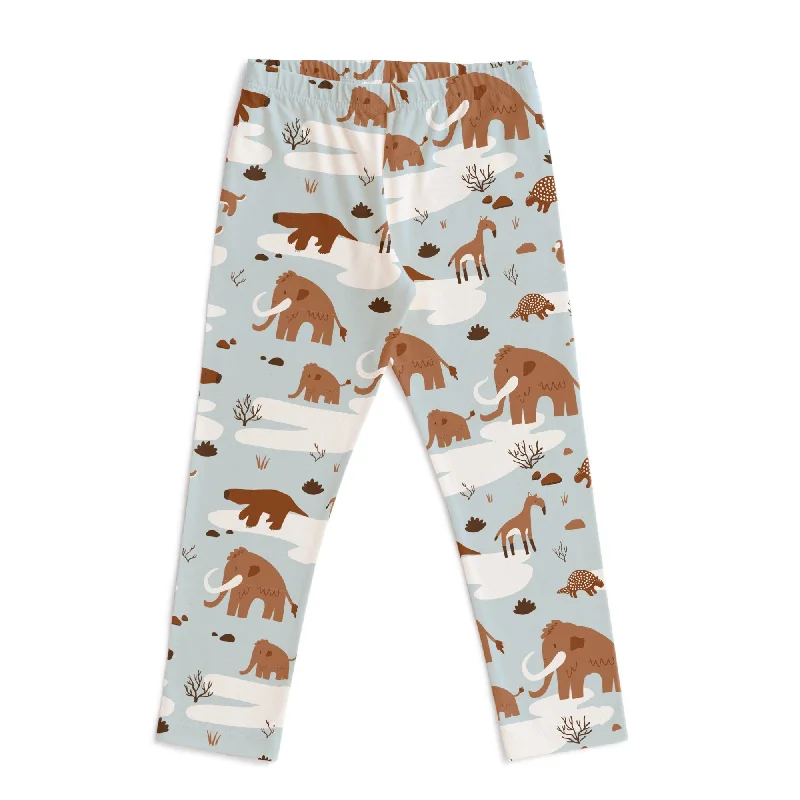 Leggings - Ice Age Animals Pale Blue