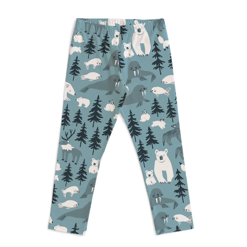 Leggings - Northern Animals Mountain Blue