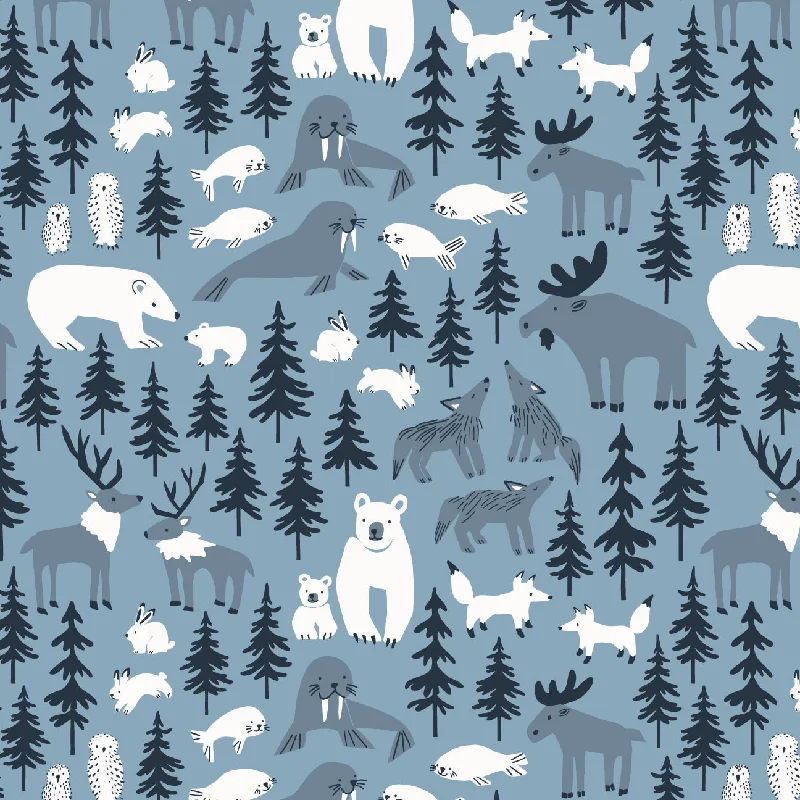 Leggings - Northern Animals Mountain Blue