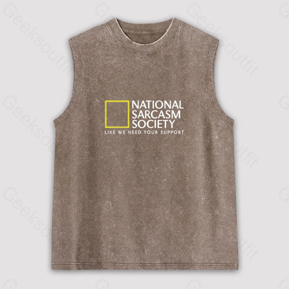 National Sarcasm Society Unisex Washed Tank