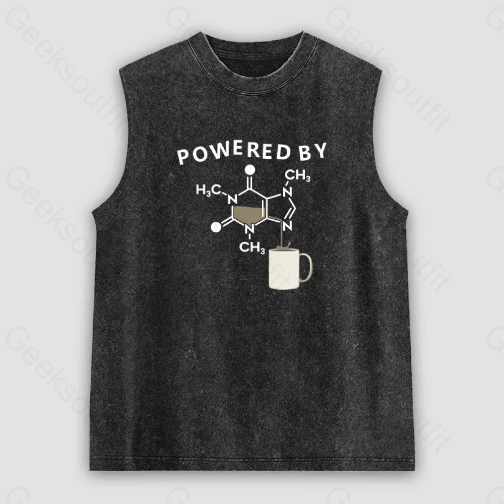 Powered By Caffeine Unisex Washed Tank