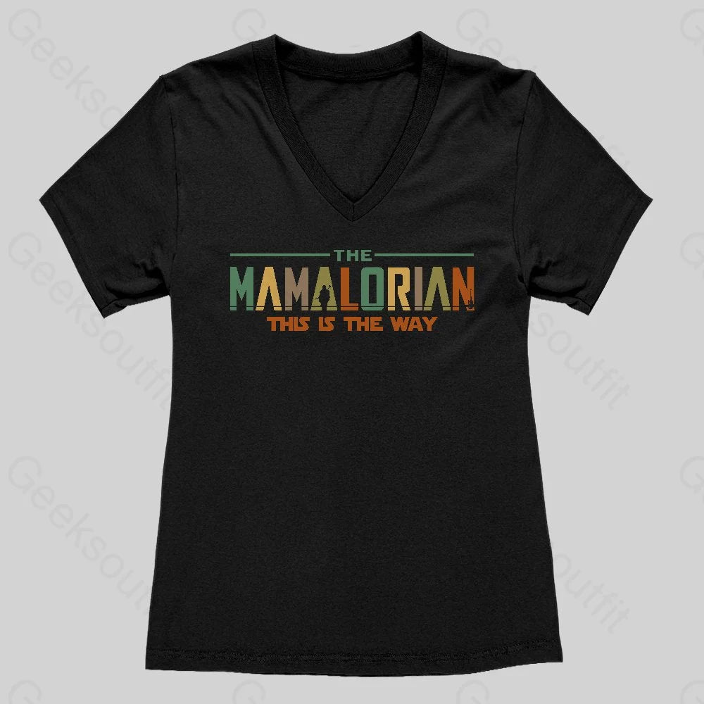 The Mamalorian Mother This is the Way Classic Women's V-Neck T-shirt