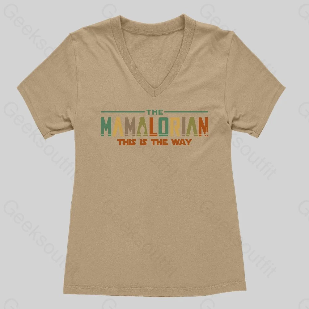 The Mamalorian Mother This is the Way Classic Women's V-Neck T-shirt