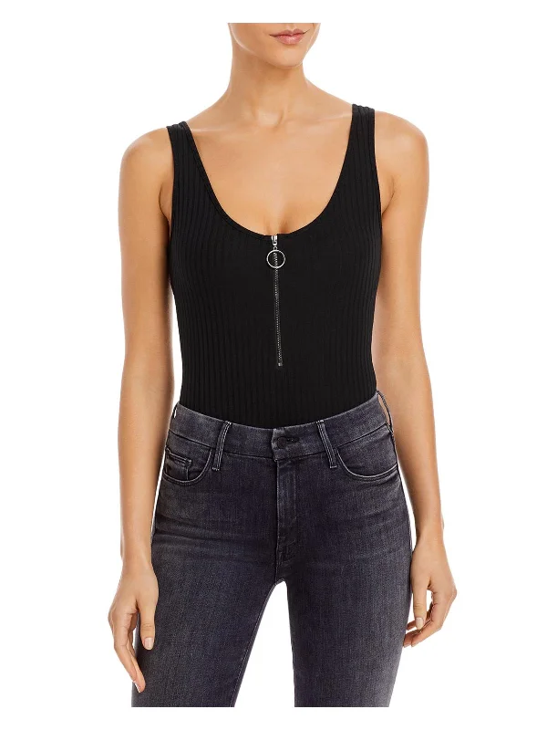 Womens Zipper Tank top Bodysuit