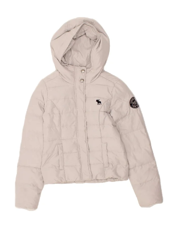 Men's Coats for Ice FishingABERCROMBIE & FITCH Girls Hooded Padded Jacket 8-9 Years Medium Grey