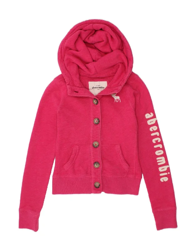 Men's Coats with HoodsABERCROMBIE & FITCH Girls Tracksuit Top Jacket 6-7 Years Small  Pink