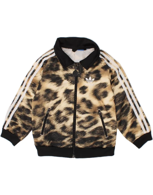 Men's Coats without LiningADIDAS Baby Girls Tracksuit Top Jacket 9-12 Months Beige Animal Print