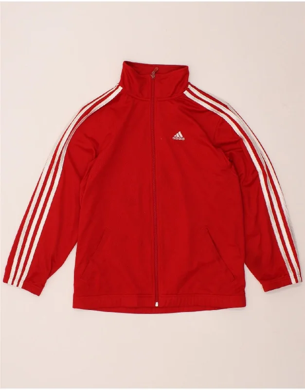 Men's Coats for Formal EventsADIDAS Boys Climalite Tracksuit Top Jacket 11-12 Years Medium  Red