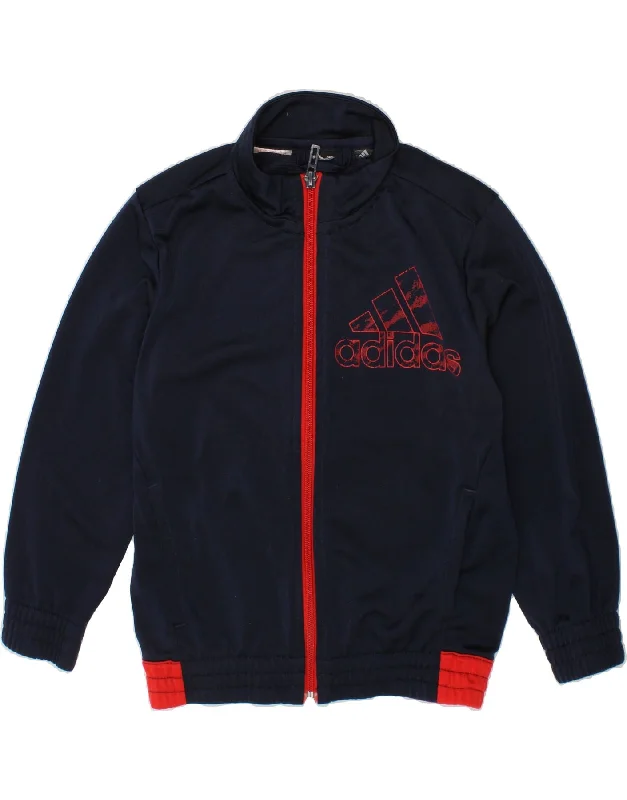 Men's Coats with Quilted LiningADIDAS Boys Graphic Tracksuit Top Jacket 5-6 Years Navy Blue Colourblock