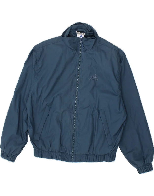 Men's Coats with Military InfluenceADIDAS Boys Tracksuit Top Jacket 11-12 Years Navy Blue Polyester