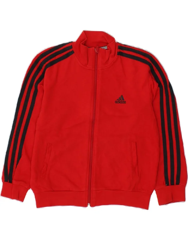 Men's Coats with Quick-Dry FabricADIDAS Boys Tracksuit Top Jacket 7-8 Years Red Polyester