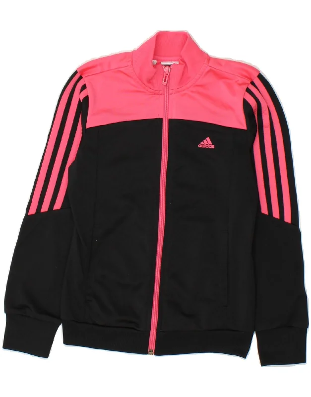 Best Men's Leather CoatsADIDAS Girls Tracksuit Top Jacket 9-10 Years Black Colourblock Polyester