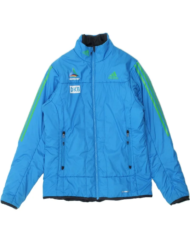 Versatile Men's Pea CoatsADIDAS Mens Clima Proof Padded Jacket UK 44/46 Large Blue Polyester