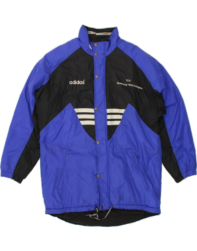 Men's Coats for All SeasonsADIDAS Mens Loose Fit Graphic Windbreaker Jacket UK 40/42 Medium Blue