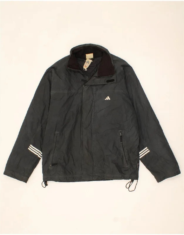 Men's Coats with Modern CutsADIDAS Mens Windbreaker Jacket UK 36 Small Black Polyester
