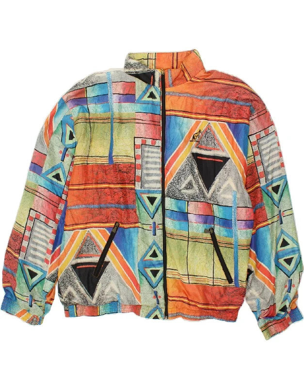 Men's Coats with Belted WaistsAUSTRALIAN L'ALPINA Mens Bomber Jacket IT 52 XL Multicoloured Geometric