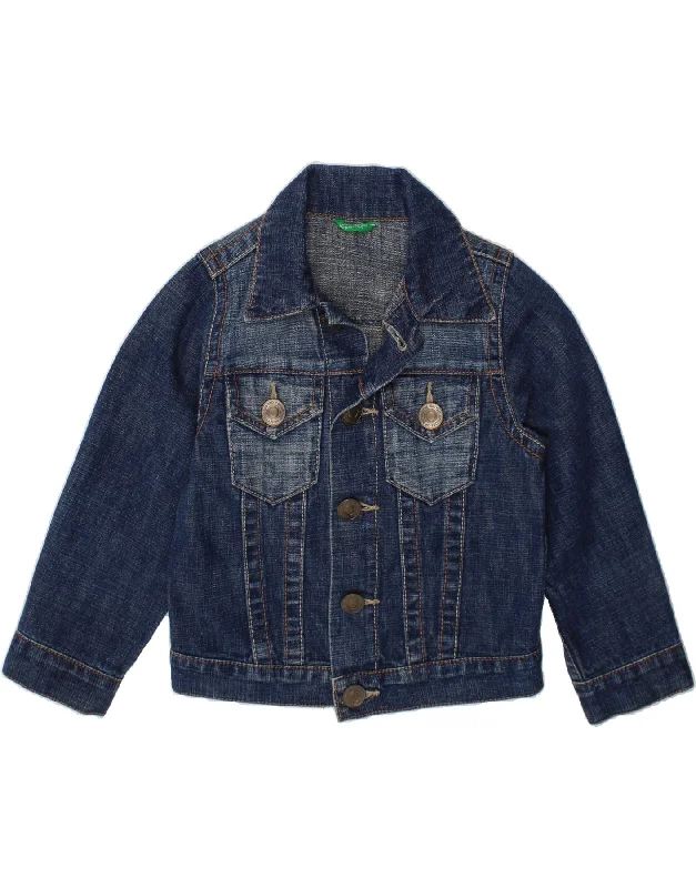 Men's Coats with Reflective StripesBENETTON Baby Boys Denim Jacket 18-24 Months 2XS Blue Cotton