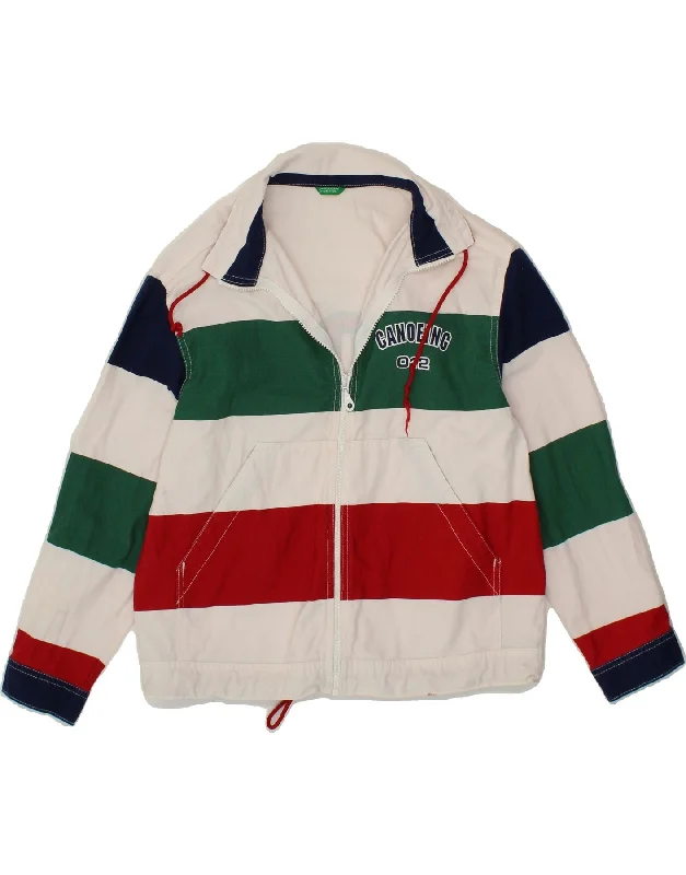 Men's Coats with Magnetic ClosuresBENETTON Boys Graphic Tracksuit Top Jacket 11-12 Years Large Multicoloured