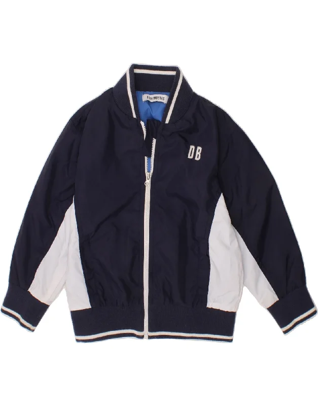Men's Coats with Slim FitsBIKKEMBERGS Baby Boys Bomber Jacket 12-18 Months Navy Blue Colourblock