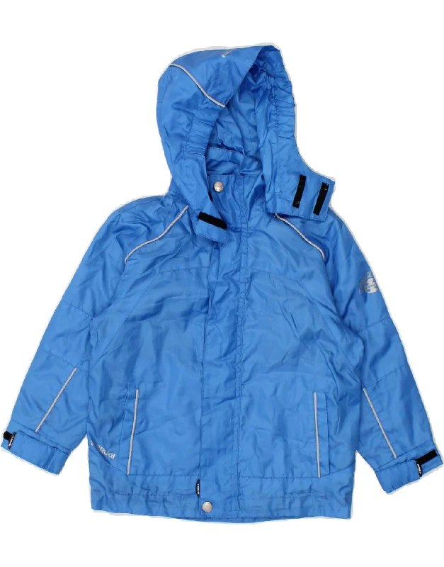 Men's Coats for SnowboardingBRUGI Boys Graphic Hooded Rain Jacket 4-5 Years Blue Polyester