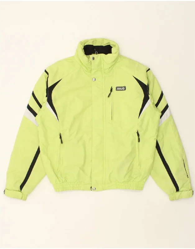 Cool Men's Pea CoatsBRUGI Mens Padded Jacket UK 40 Large Yellow Colourblock Polyester