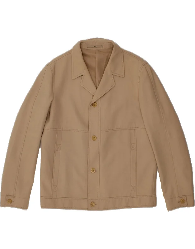 Men's Coats with Velcro ClosuresCANDA Mens Bomber Jacket IT 50 Large Beige Polyester