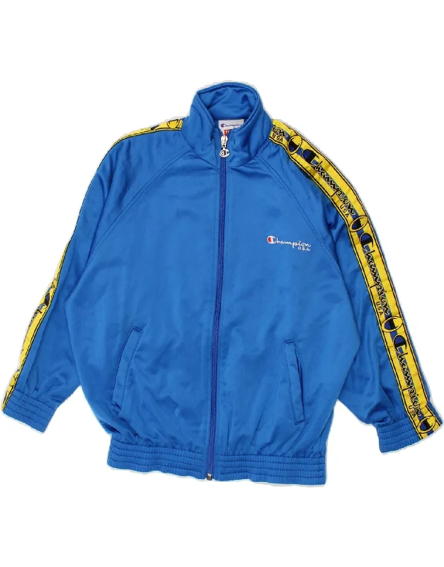 Men's Coats for SkiingCHAMPION Boys Graphic Tracksuit Top Jacket 5-6 Years XS  Blue Colourblock