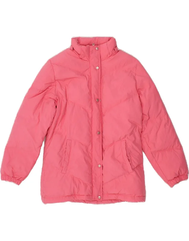Men's Coats for SkiingCHAMPION Girls Padded Jacket 11-12 Years Large Pink Polyester