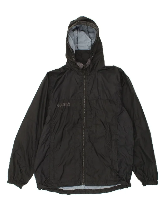 Men's Coats Made in ItalyCOLUMBIA Mens Hooded Rain Jacket UK 36 Small Black Nylon