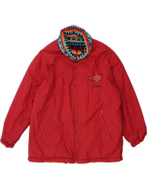 Warm Men's Down JacketsDIADORA Mens Reversible Jacket UK 38 Medium Red Polyester