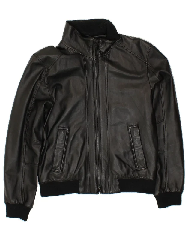 Men's Coats with Inner PocketsDKNY Mens Leather Jacket Uk 38 Medium Black