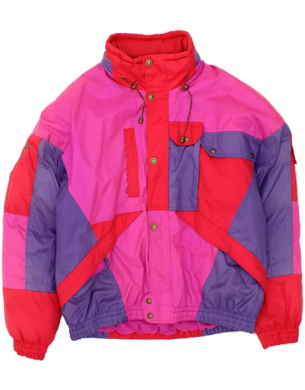 Men's Coats with Hand WarmersDUBIN Mens Hooded Windbreaker Jacket UK 44 2XL Pink Colourblock Nylon