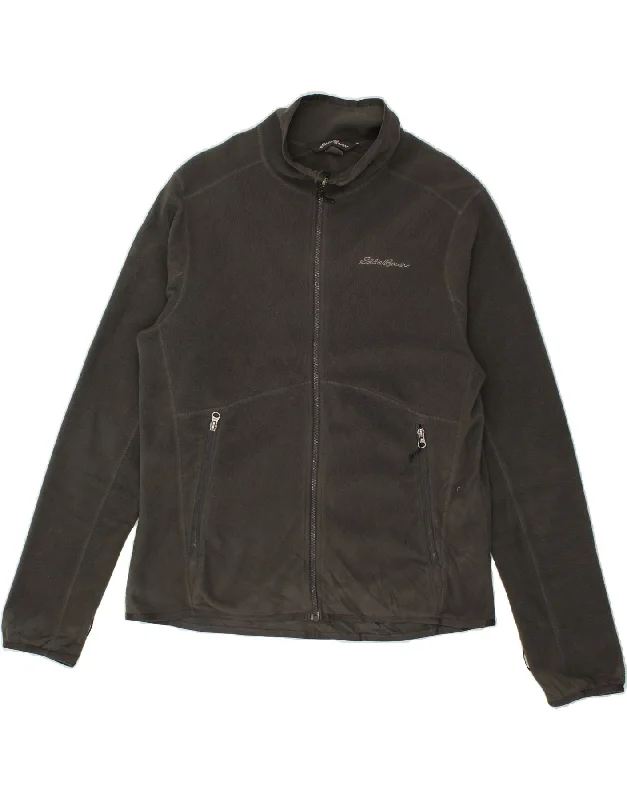 Men's Coats for City WearEDDIE BAUER Mens Fleece Jacket UK 38 Medium Grey Polyester