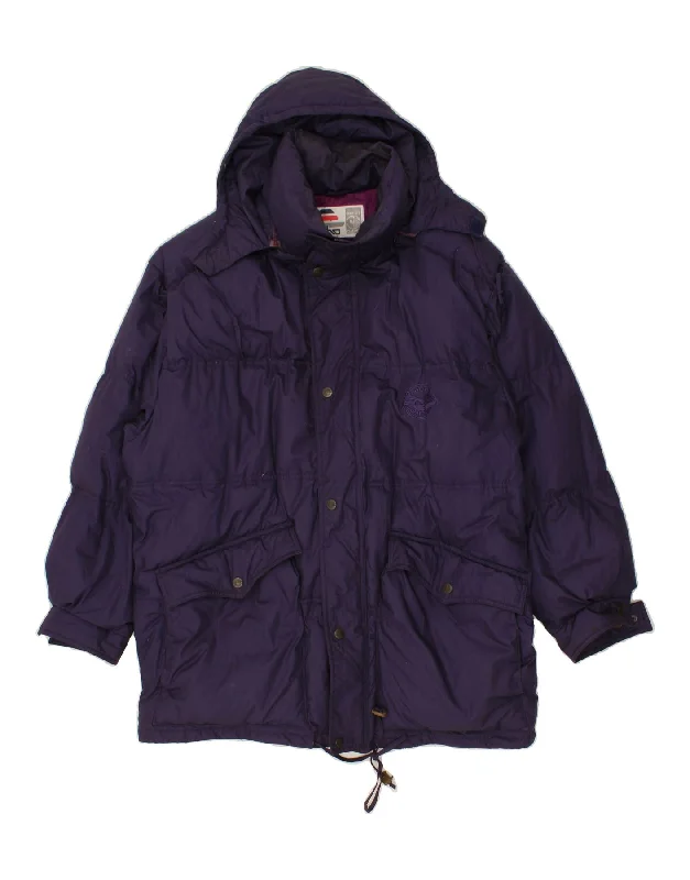 Men's Coats for Big and TallELHO Mens Hooded Padded Jacket IT 58 4XL Purple Polyamide