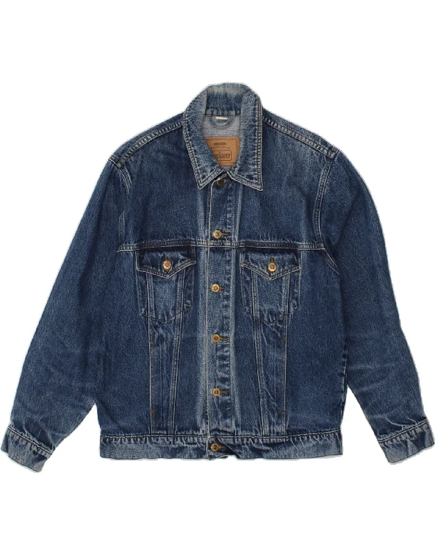 Waterproof Men's ParkasEXPLORER Mens Denim Jacket UK 40 Large Blue Cotton