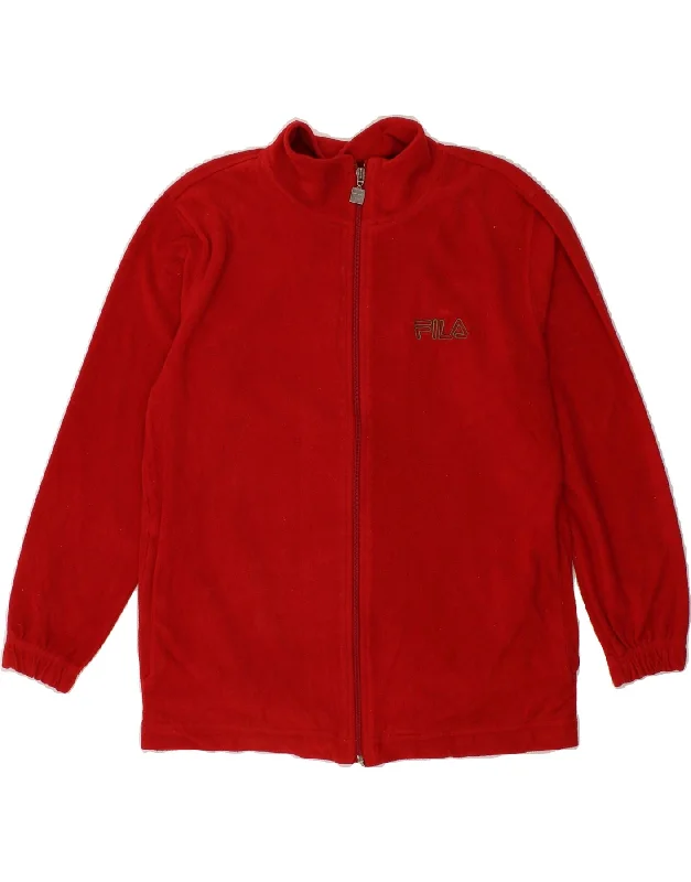 Men's Coats with VentilationFILA Boys Fleece Jacket 13-14 Years Red Polyester