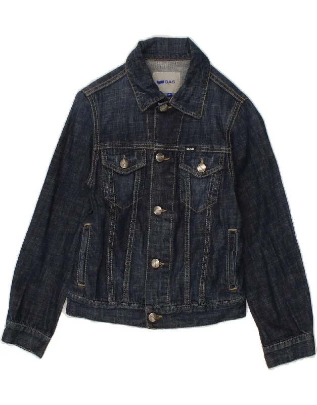 Men's Coats for Winter CampingGAS Boys Denim Jacket 7-8 Years Navy Blue Cotton