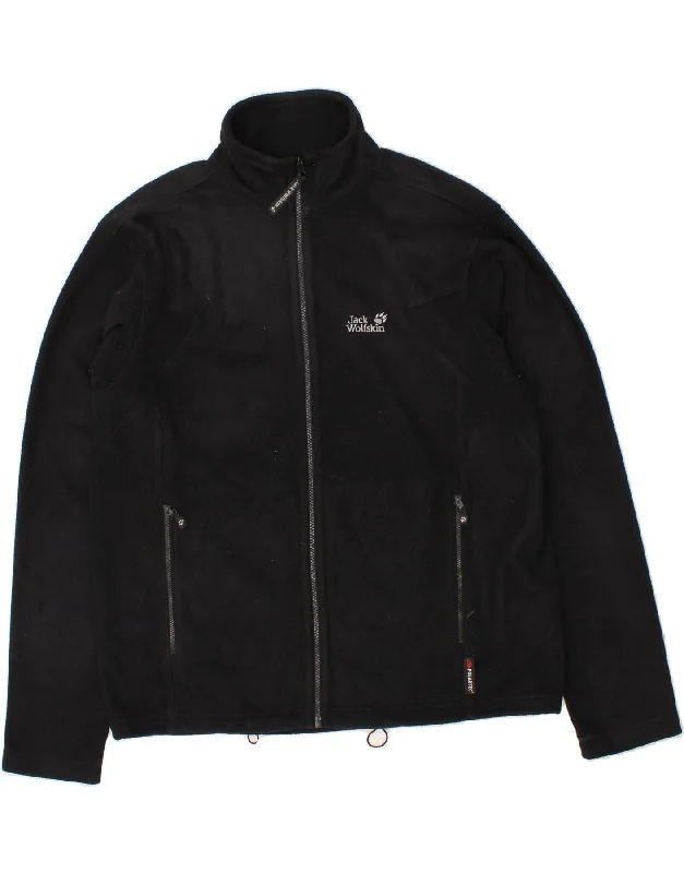 Men's Coats with Relaxed FitsJACK WOLFSKIN Mens Fleece Jacket UK 46/48 2XL Black Polyester