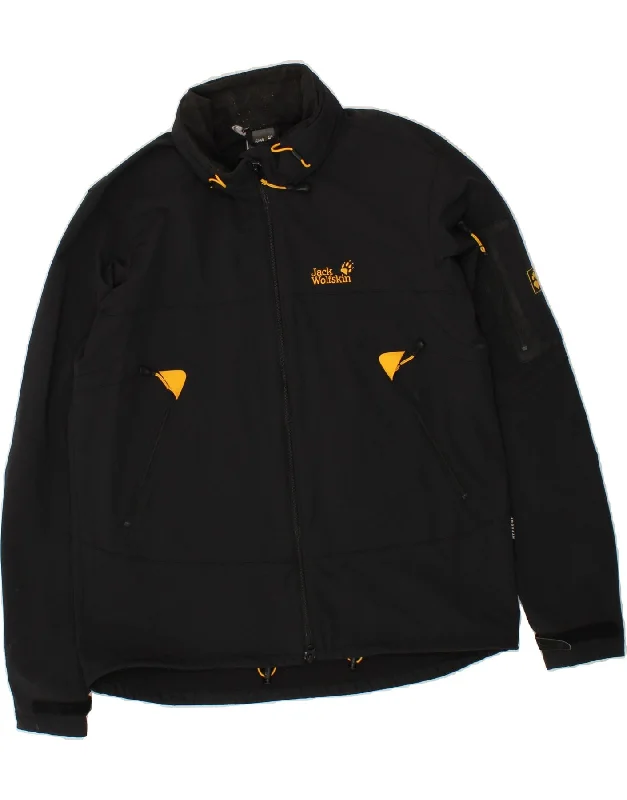 Men's Coats with Hidden PocketsJACK WOLFSKIN Mens Windbreaker Jacket UK 44/46 XL Black Polyester
