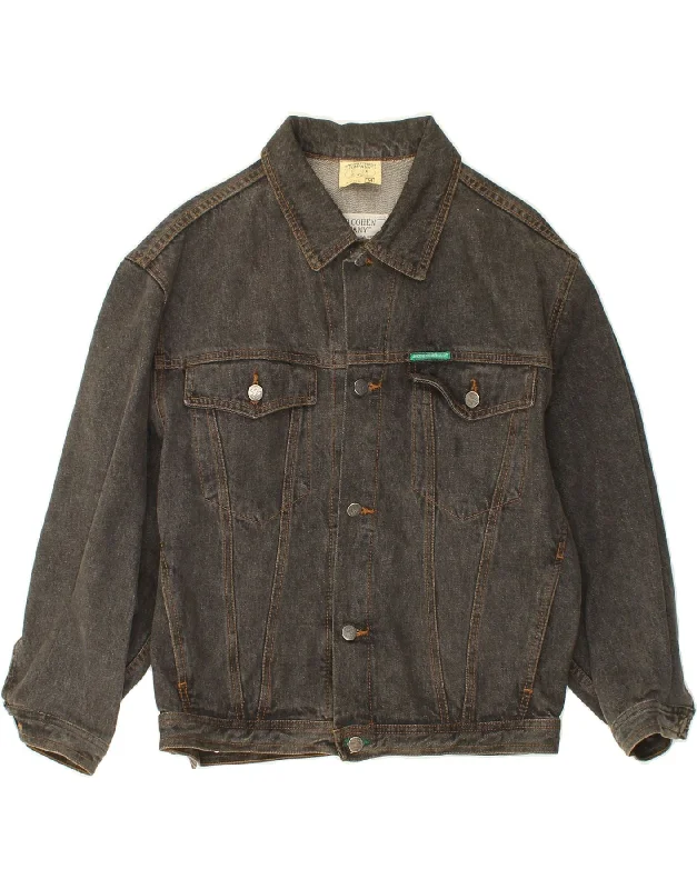 Men's Coats with HoodsJACOB COHEN Mens Denim Jacket UK 38 Medium Grey Cotton