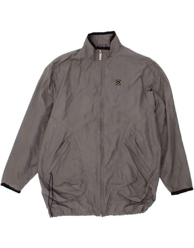 Men's Coats with Ripstop FabricJORDAN Mens Rain Jacket UK 40 Large Grey Polyester