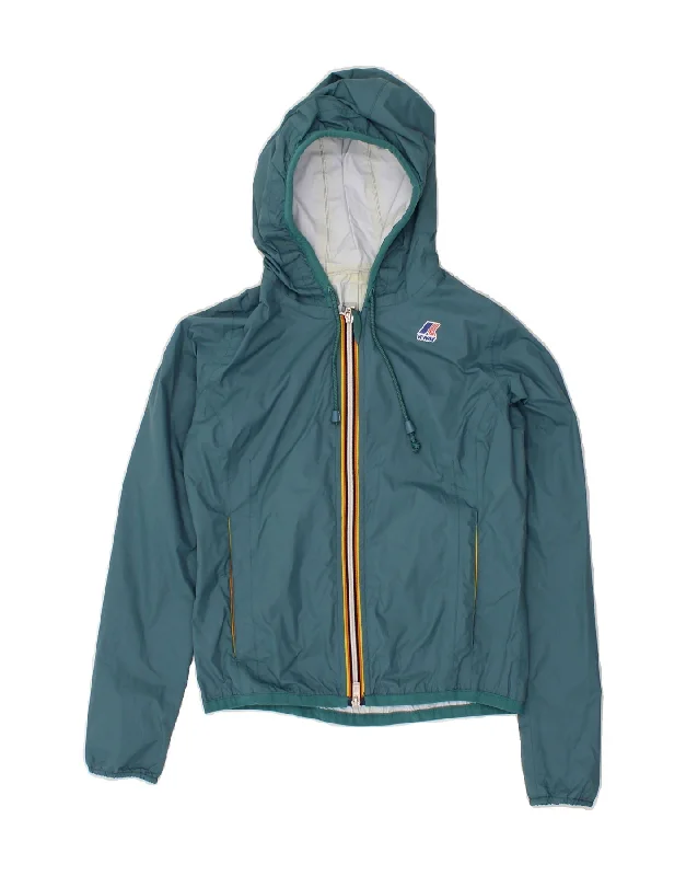 Comfortable Men's ParkasK-WAY Girls Hooded Rain Jacket 8-9 Years Blue Polyamide