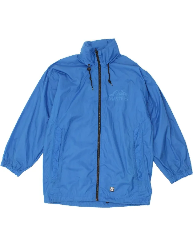 Men's Coats for RunningK-WAY Mens Hooded Rain Jacket UK 36 Small Blue Nylon