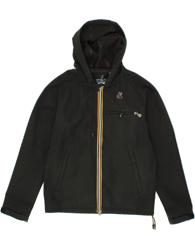 Classic Men's Trench CoatsK-WAY Mens Hooded Windbreaker Jacket UK 38 Medium Black