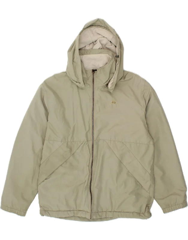 Men's Coats without LiningKAPPA Mens Hooded Reversible Windbreaker Jacket UK 36 Small Green