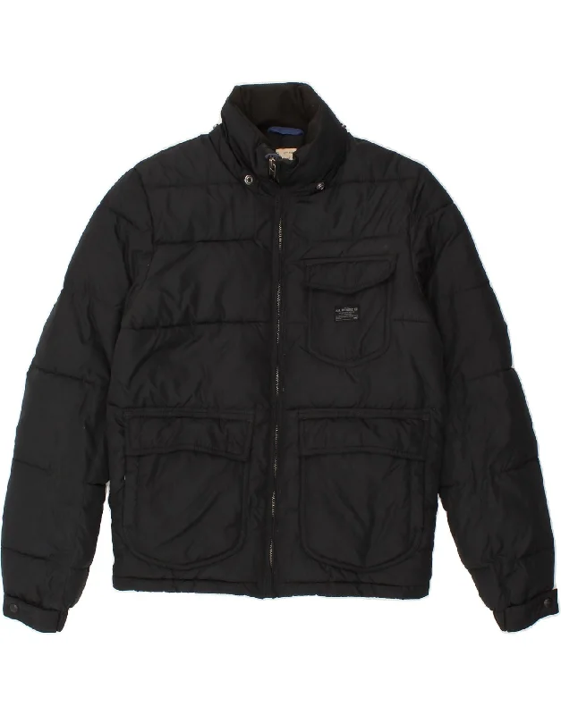 Men's Coats for Big and TallLEE Mens Padded Jacket UK 36 Small Black Polyester